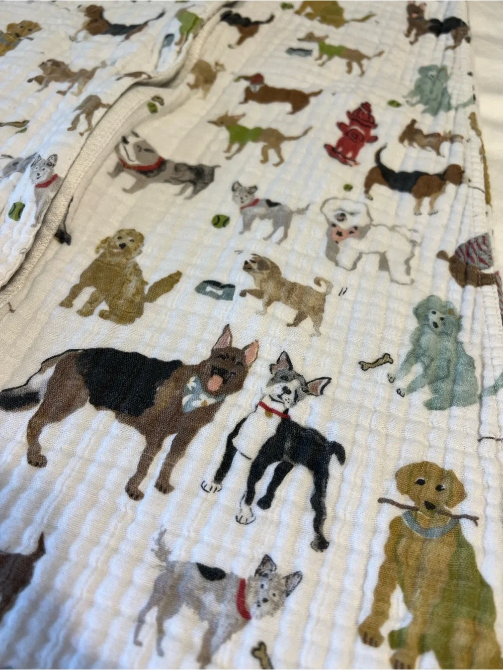 Little Unicorn Woof Dog Print Muslin Sleep Sack XL 18-24M